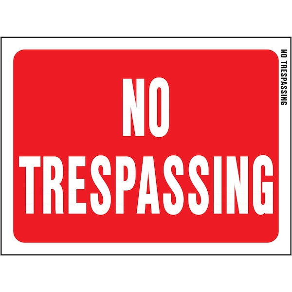 Hy-Ko No Trespassing Sign 8.5" x 12", 10PK A20612 - main